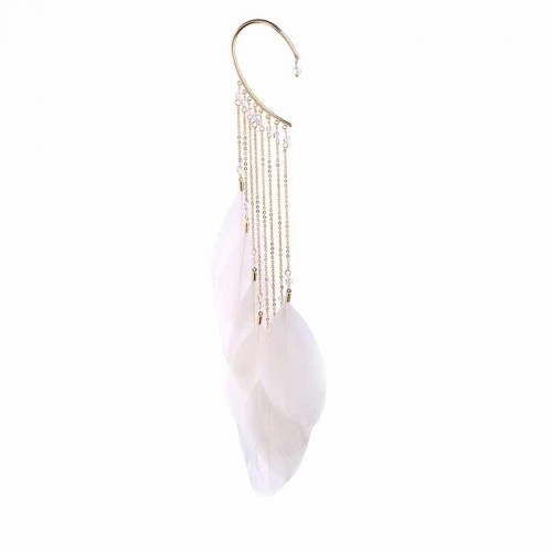 White Feather Ear Hook